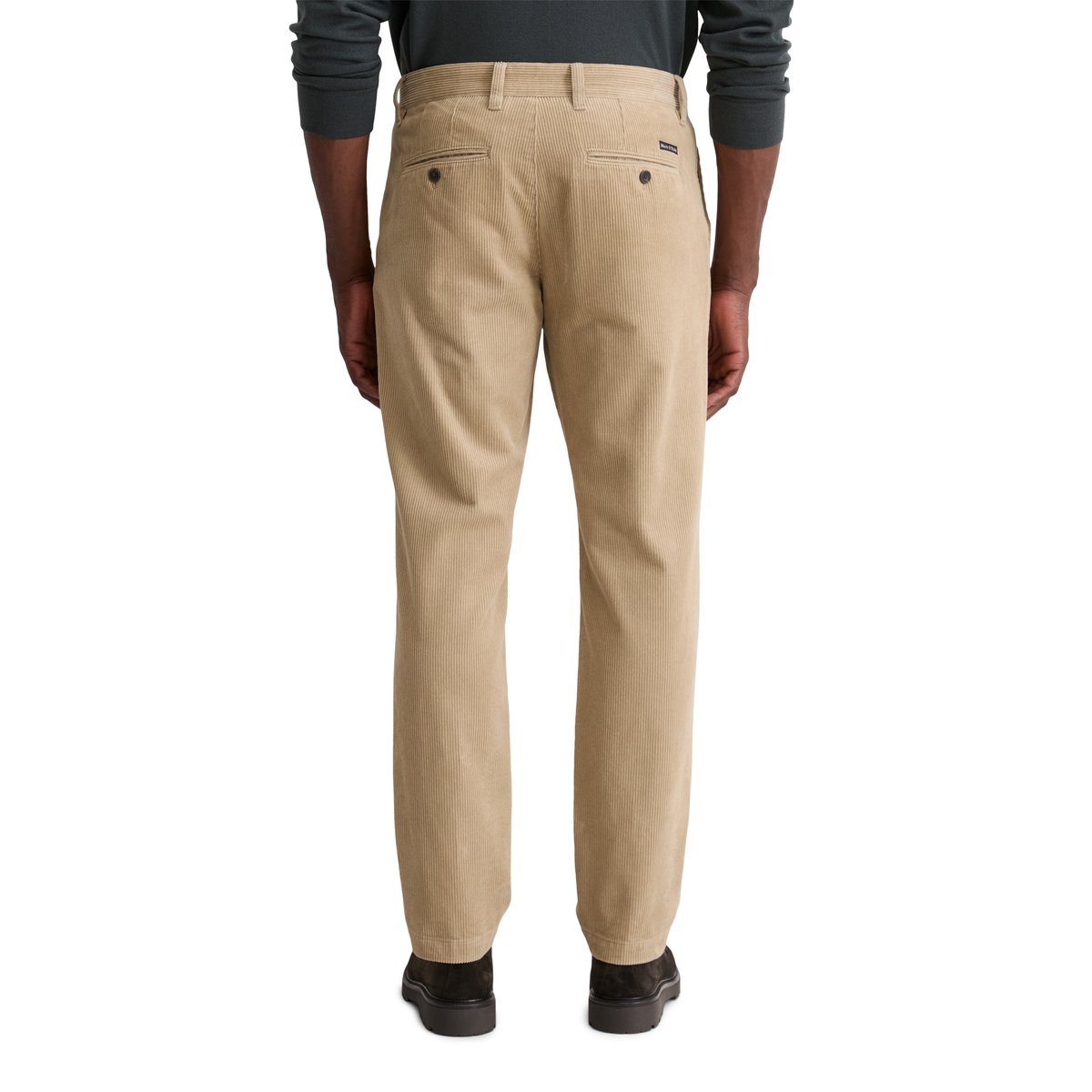 Pantalon en velours côtelé modèle Osby pleats tapered en pur coton bio beige, MARC O'POLO