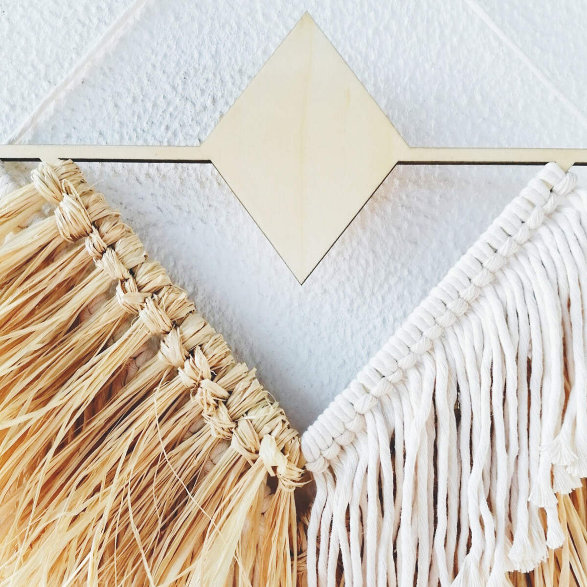 Decoração de parede em macramé RAMOS, Macramar natural, MACRAMAR