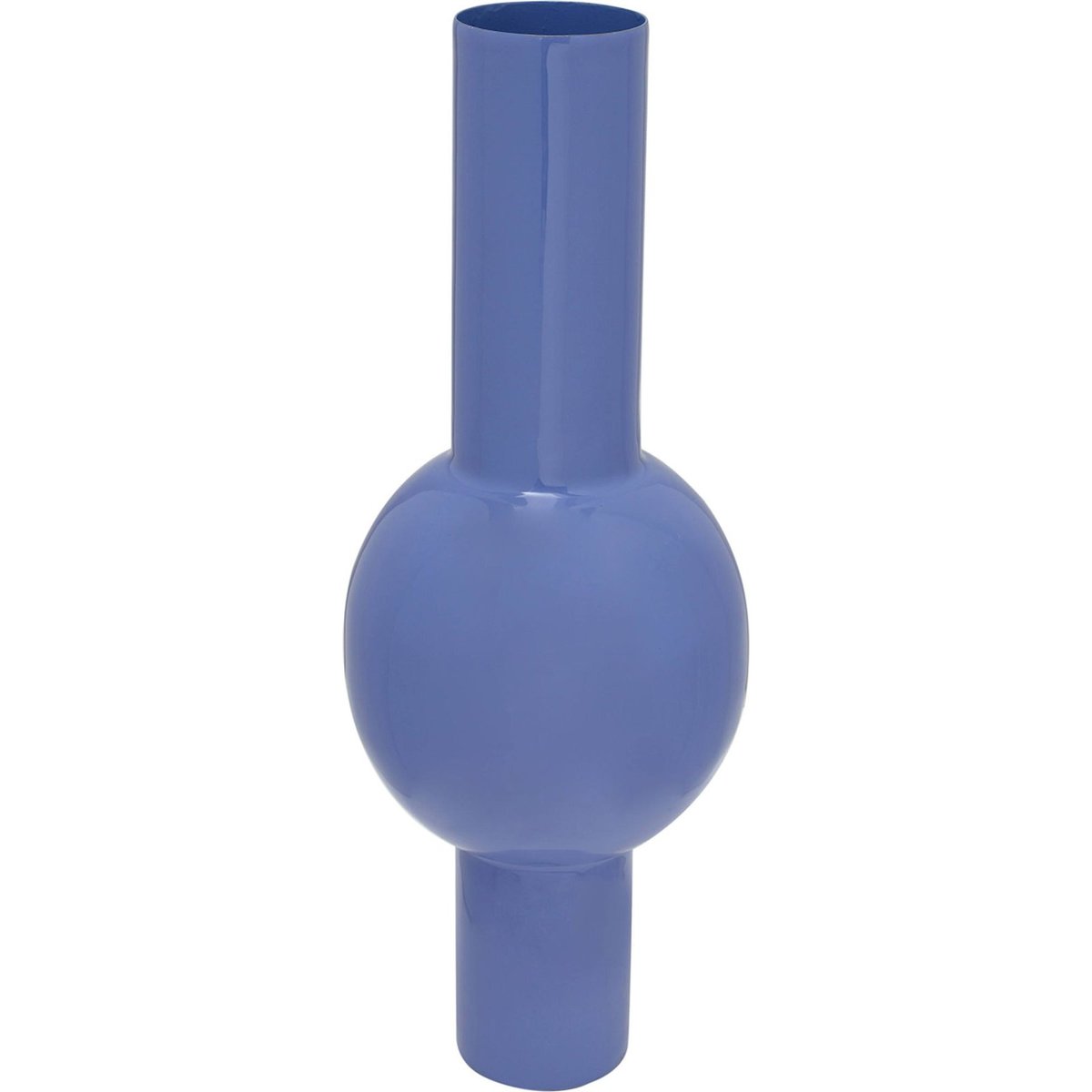 Vase rond en fer finition émail bleu very peri pantone 17 3938, RECOLLECTION