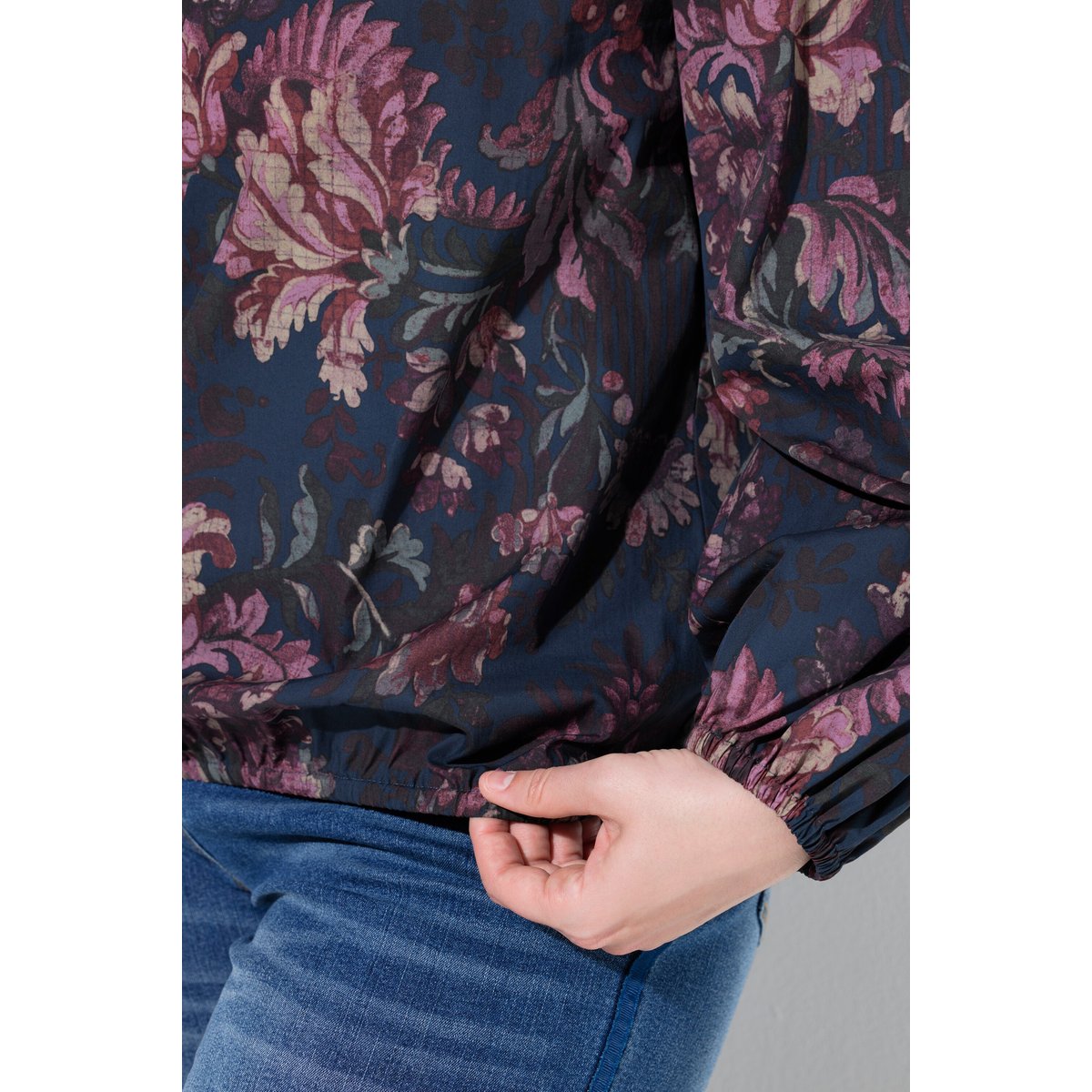 Tunique motif à fleurs marine, ULLA POPKEN