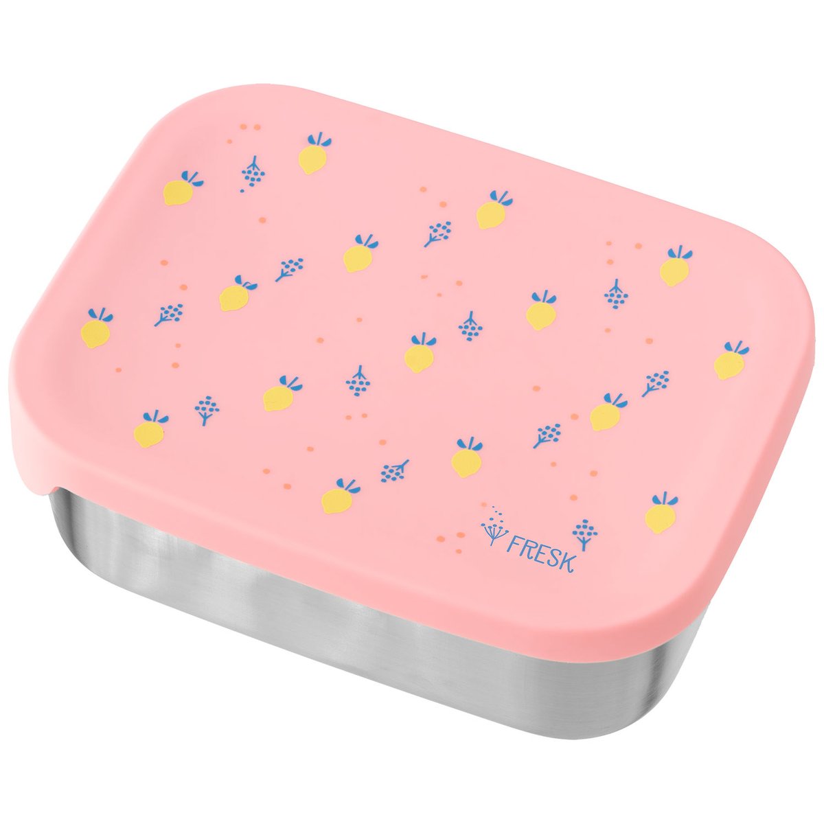 Lunch box rose, jaune, bleu, FRESK