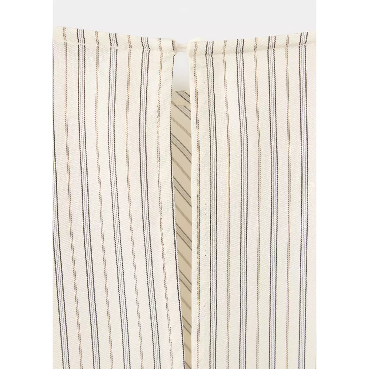Blouse rayures nouée à la ceinture écru, MANGO
