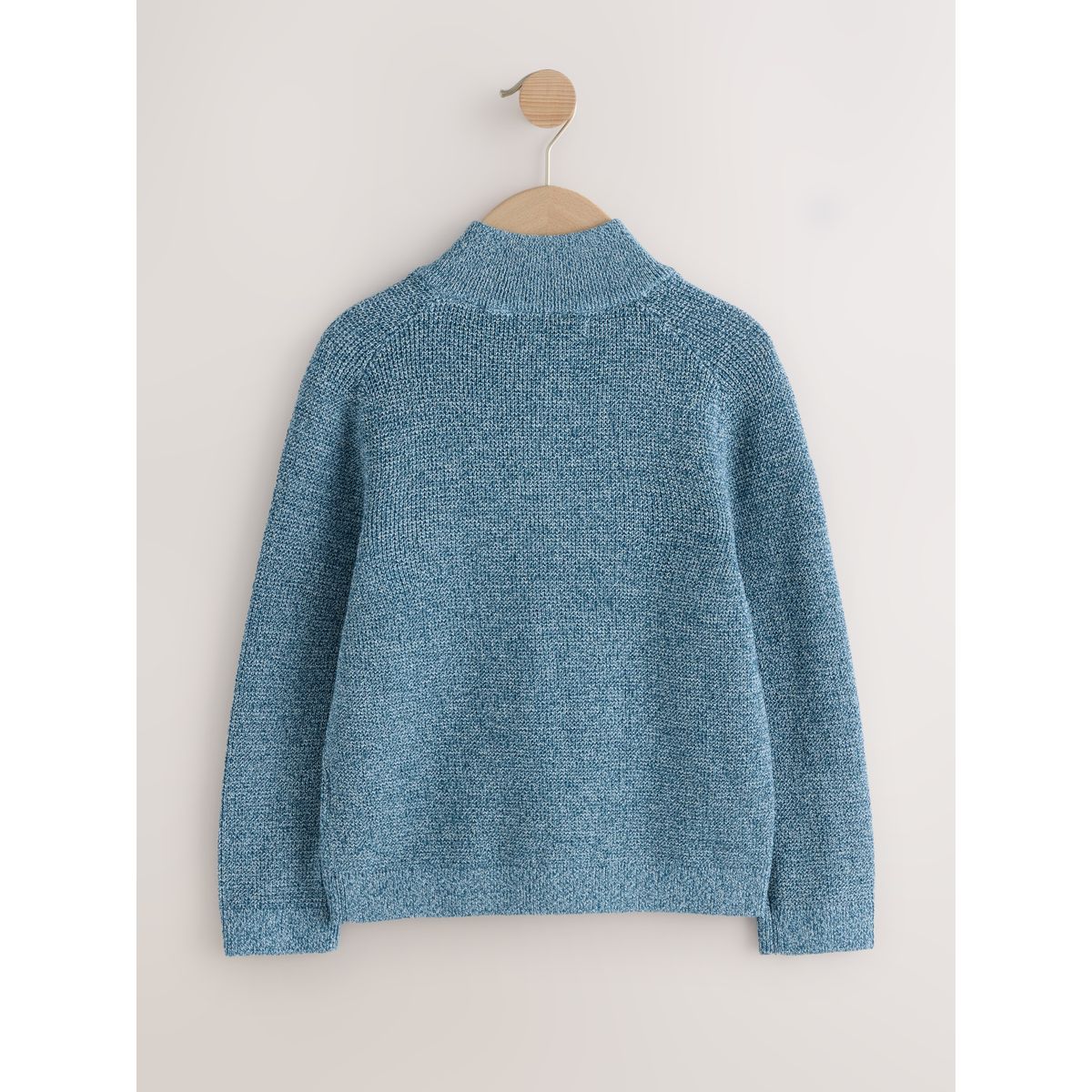 Cardigan zippé en maille texturée bleu, NEXT
