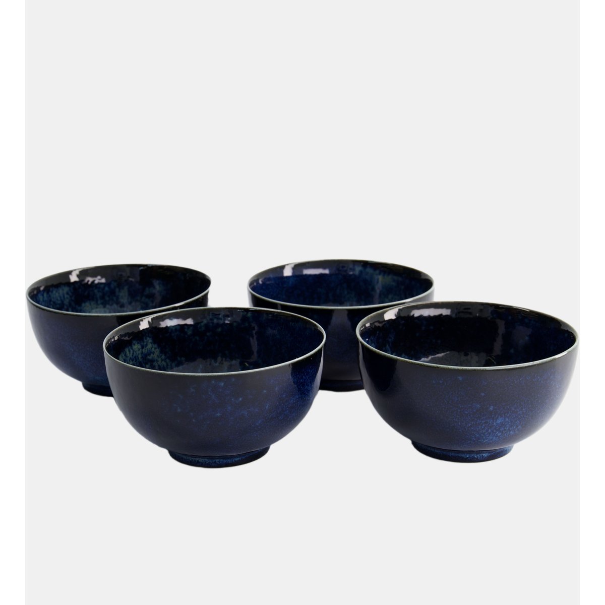 Coffret de 4 bols à nouilles en porcelaine bleu cobalt, TOKYO DESIGN STUDIO
