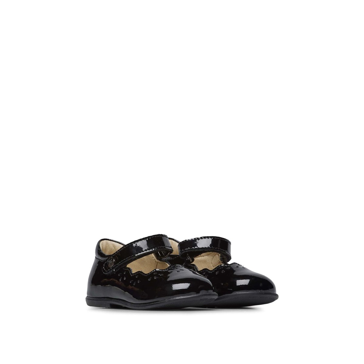 Ballerines en cuir verni OLYA noir, NATURINO