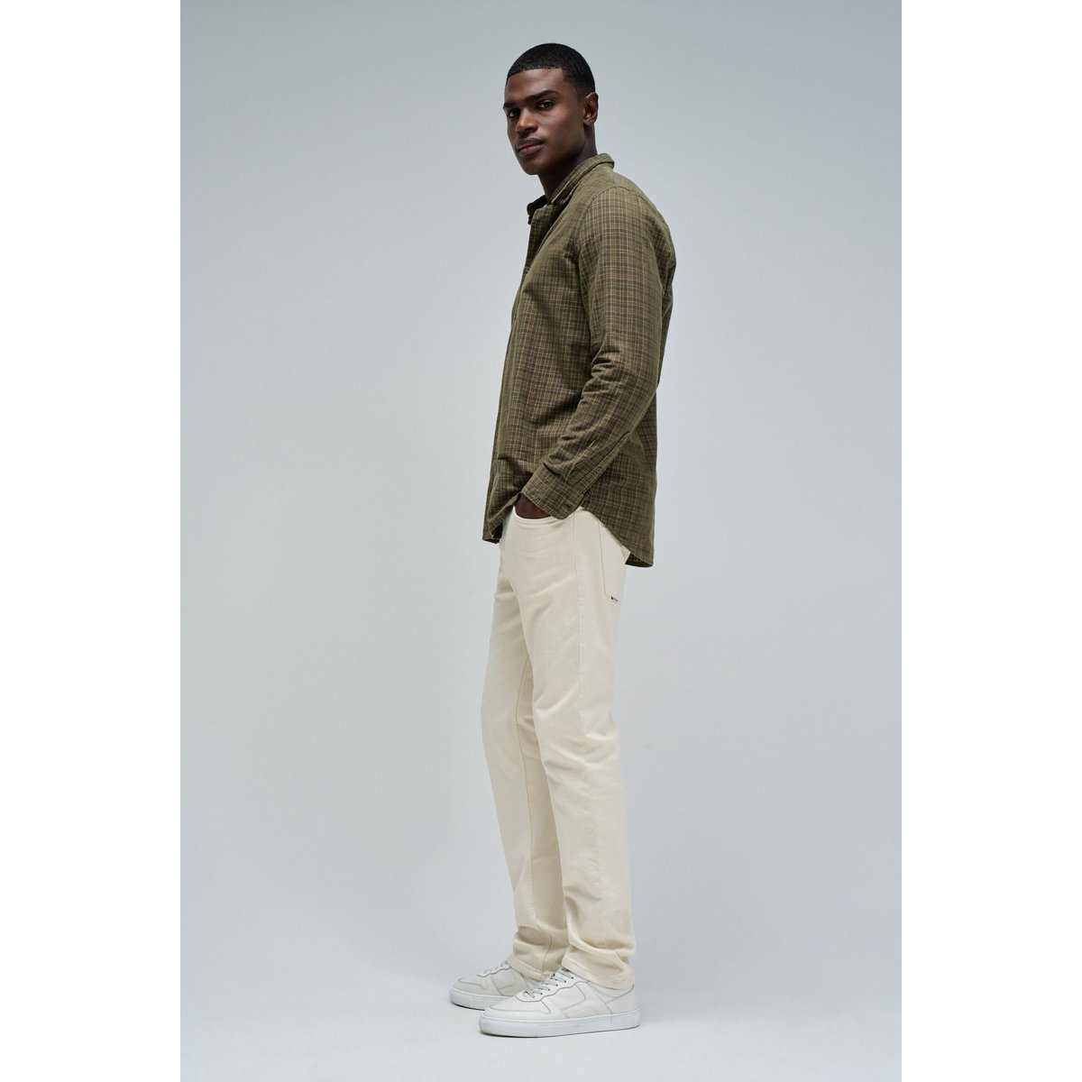 CHEMISE EN VELOURS CÔTELÉ vert, SALSA JEANS