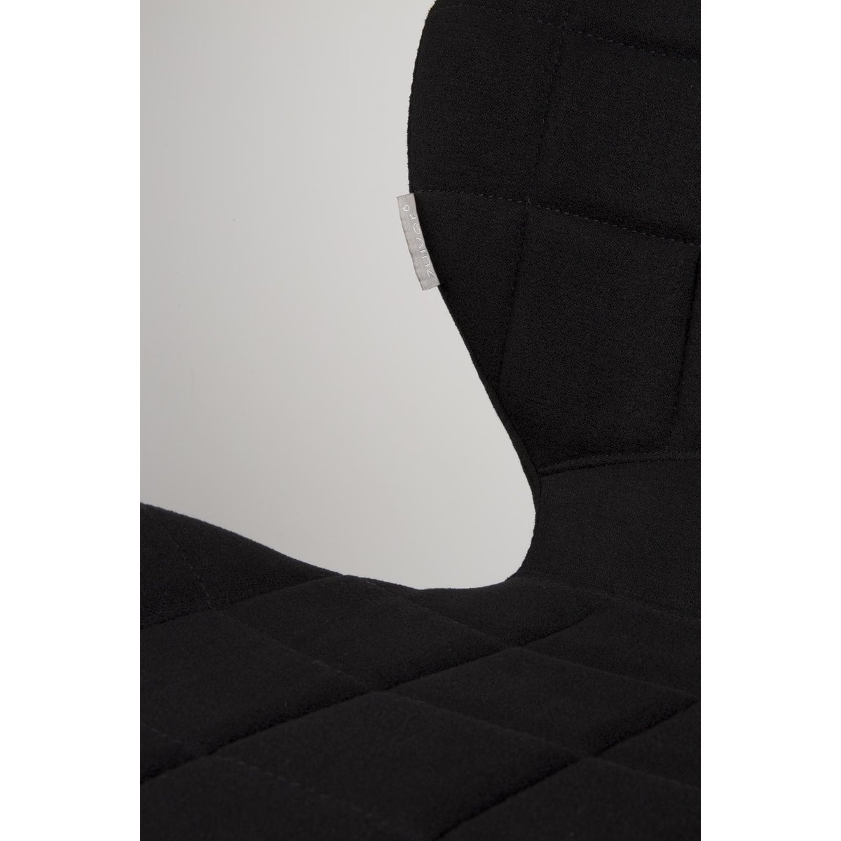 Fauteuil design en tissu, OMG noir, ZUIVER
