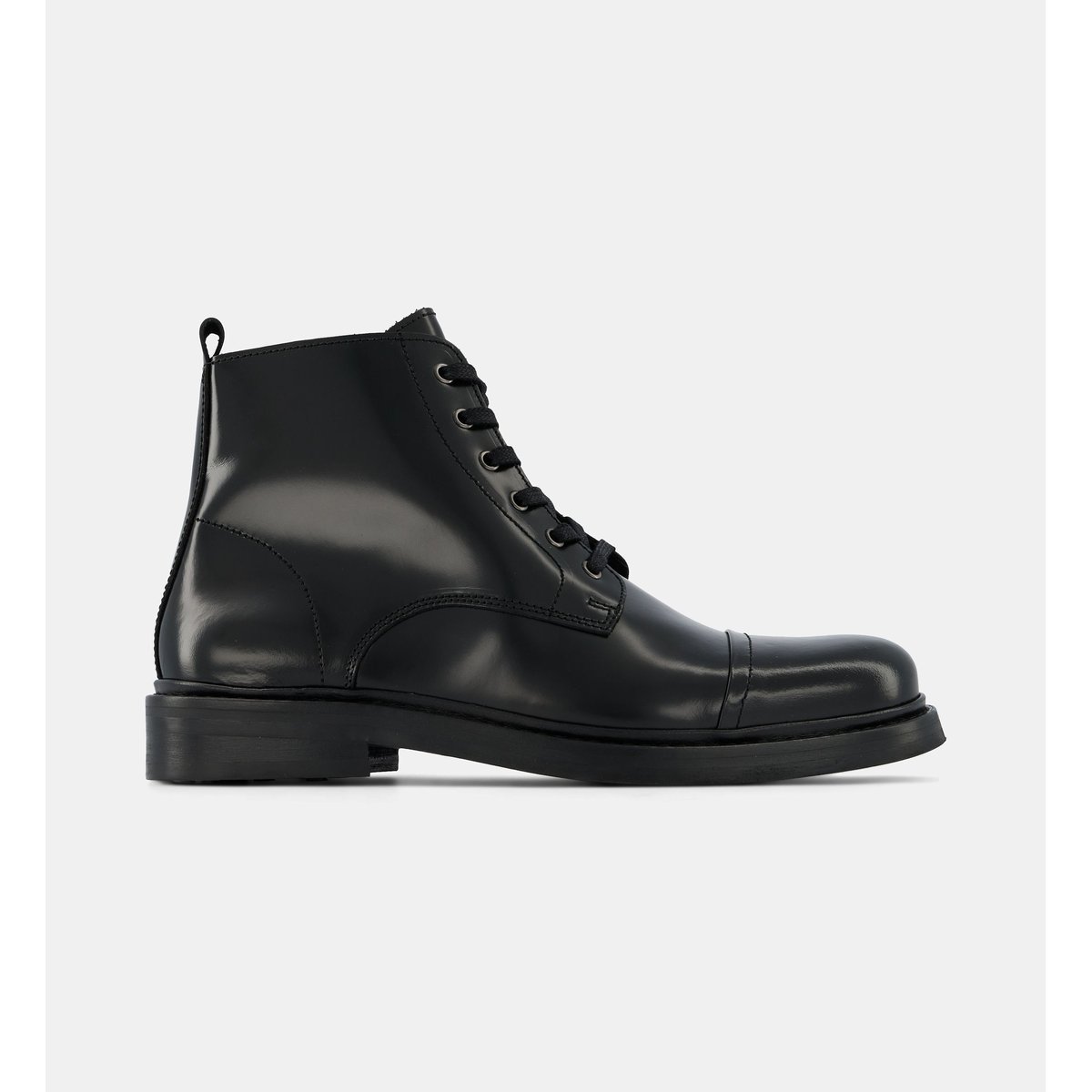 Boots olivier cuir polido noir, COMPTOIR GL