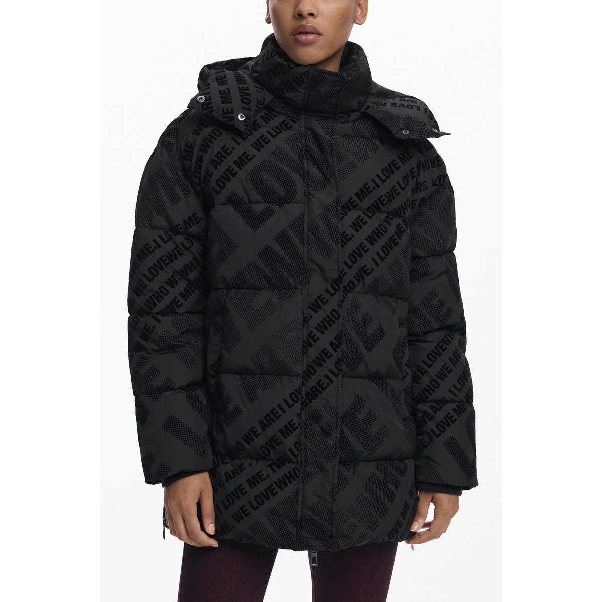 Manteau matelassé doublé noir, DESIGUAL