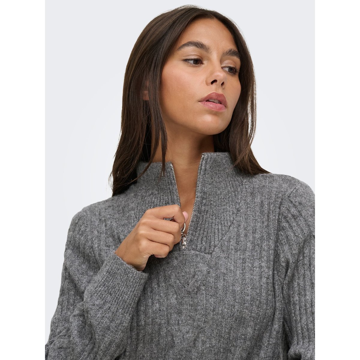 Robe En Maille medium grey melange 1, JDY