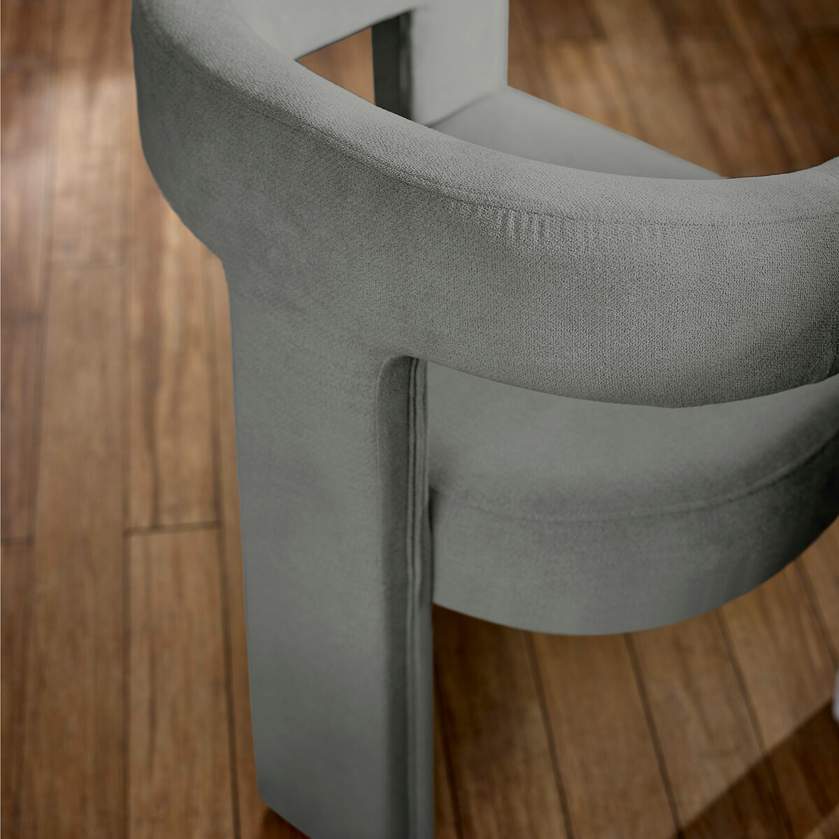 Eleni Sculptural Curve Chenille Upholstered Chair grey, SO'HOME