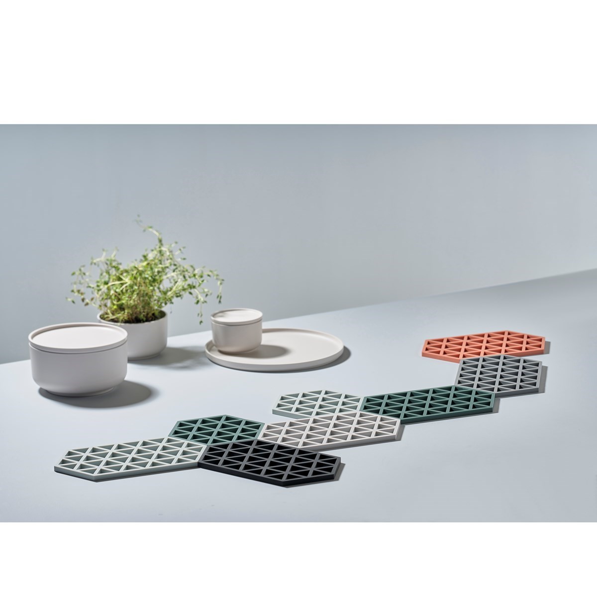 Dessous-de-plat TRIANGLES gris chaud, ZONE DENMARK
