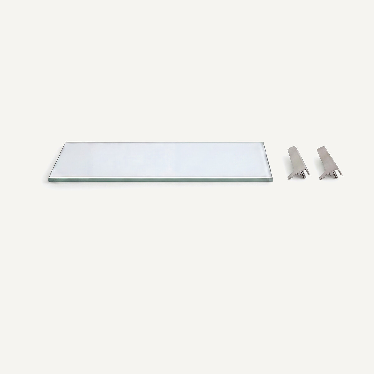 Etagère L60 cm verre trempé, pour bibliothèque modulable ARCHIVITA XL nickel satiné, AM.PM