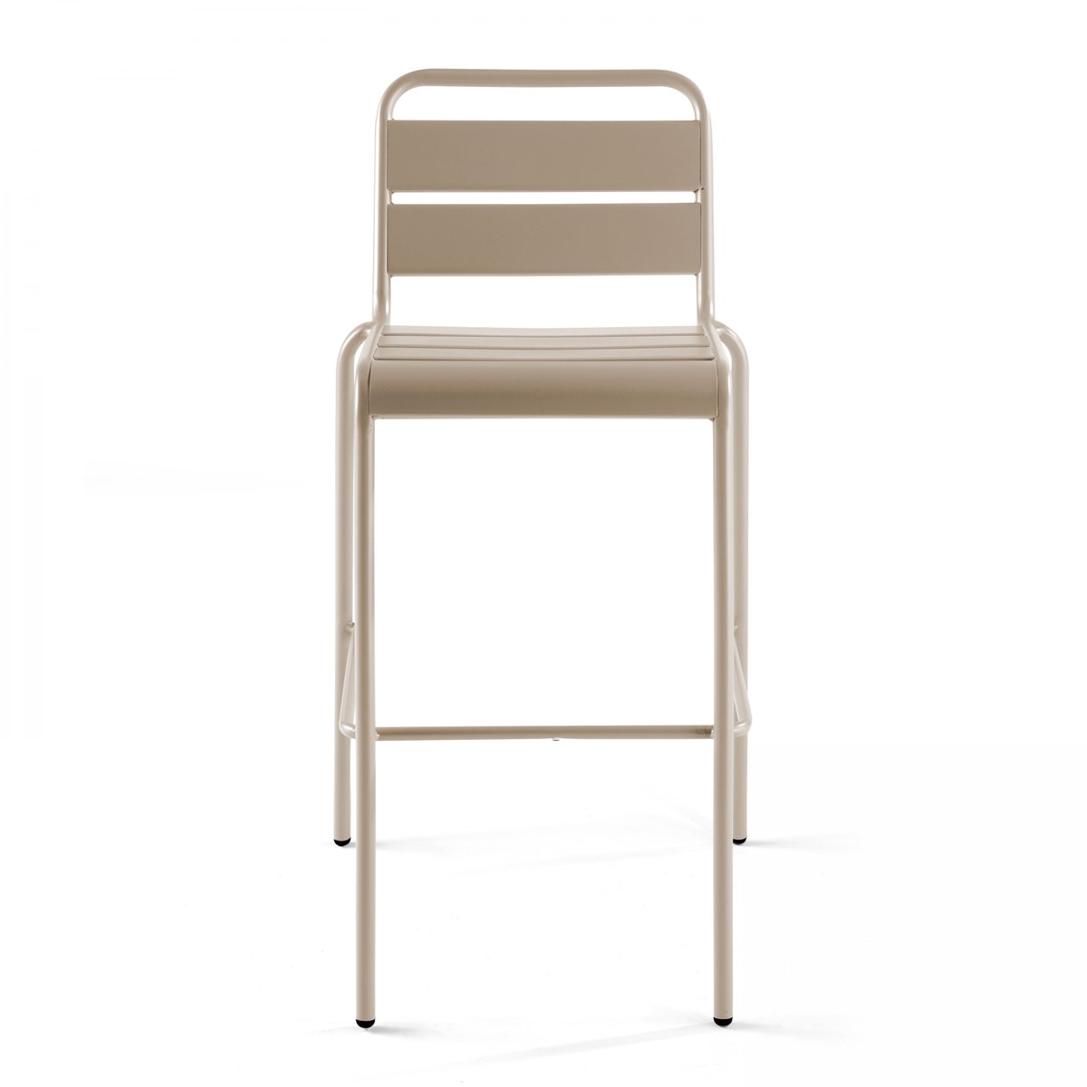 Chaise haute de jardin en métal, PALAVAS taupe, OVIALA