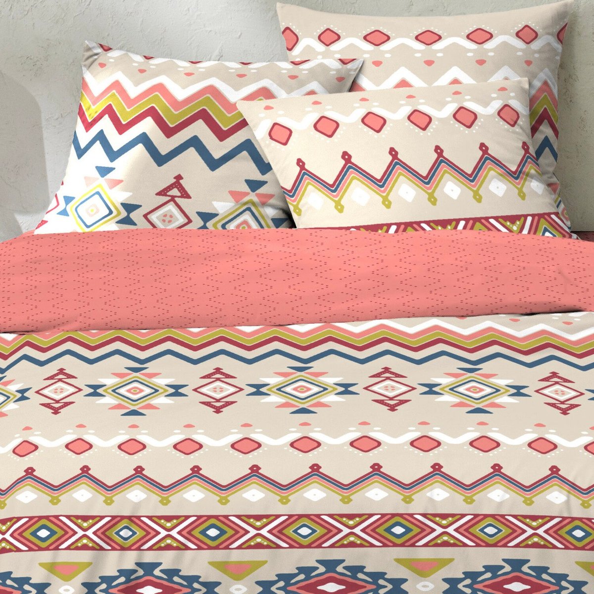 housse de couette avec taie(s) en coton, Amarok taupe, C DESIGN HOME TEXTILE