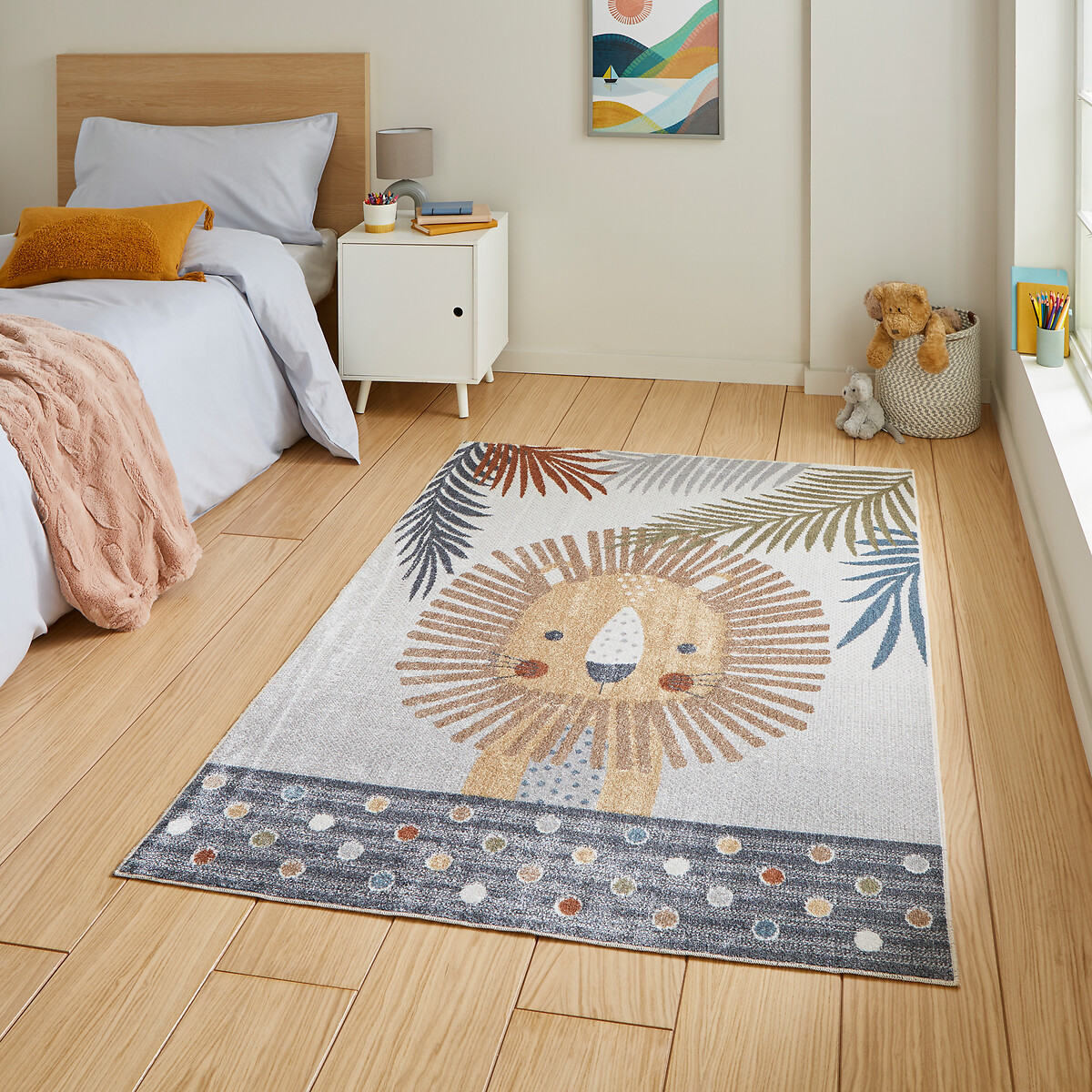Kids Washable Lion Rug multi-coloured, SO'HOME
