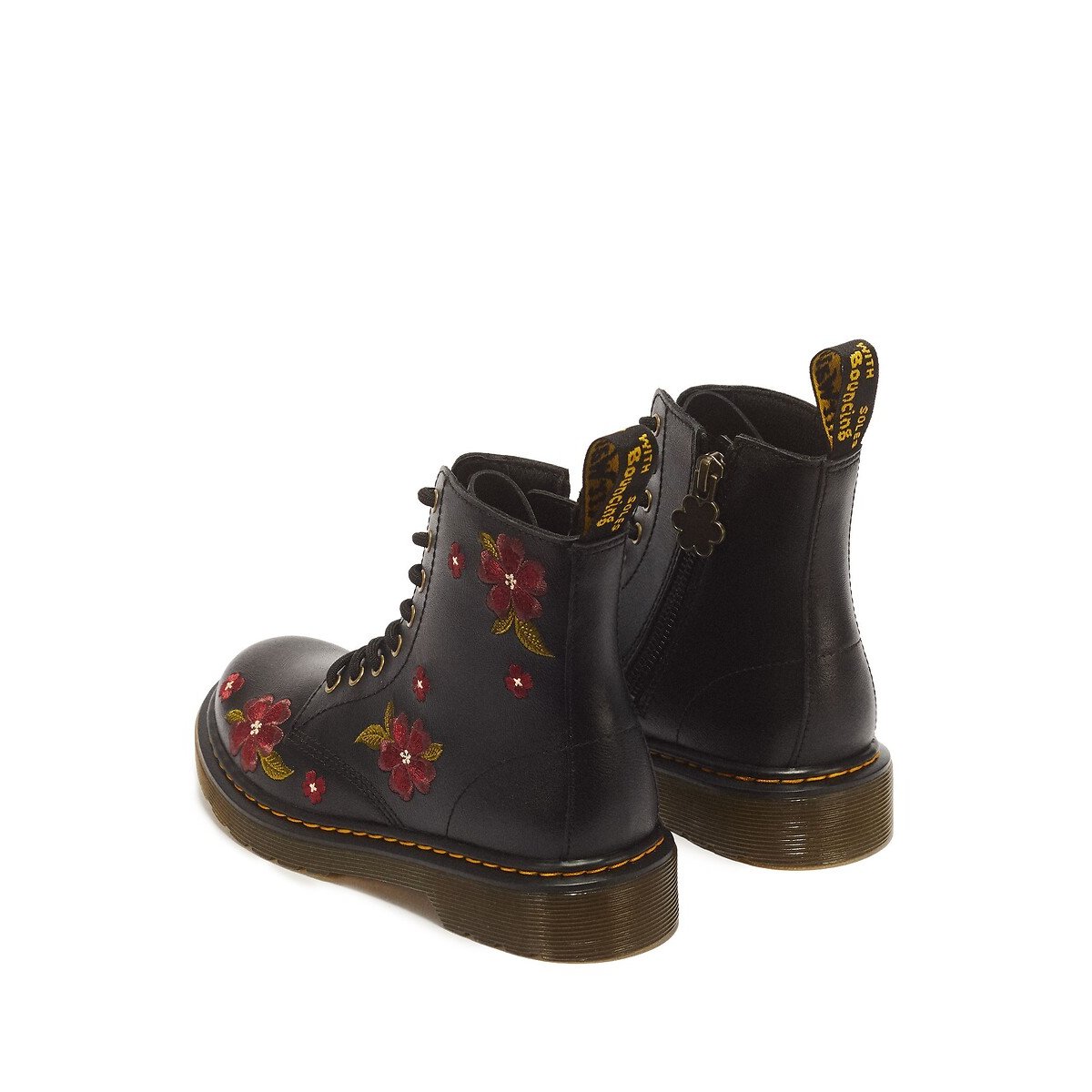 Stivaletti in pelle con motivi floreali, 1460 Junior Lamper nero , DR. MARTENS