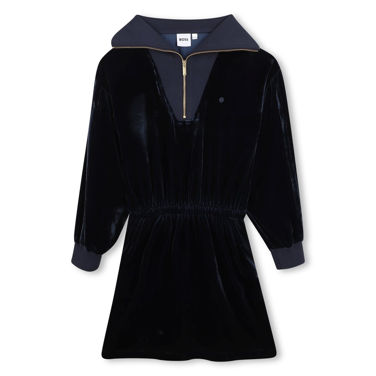 Robe en velours bleu cargo, BOSS KIDSWEAR