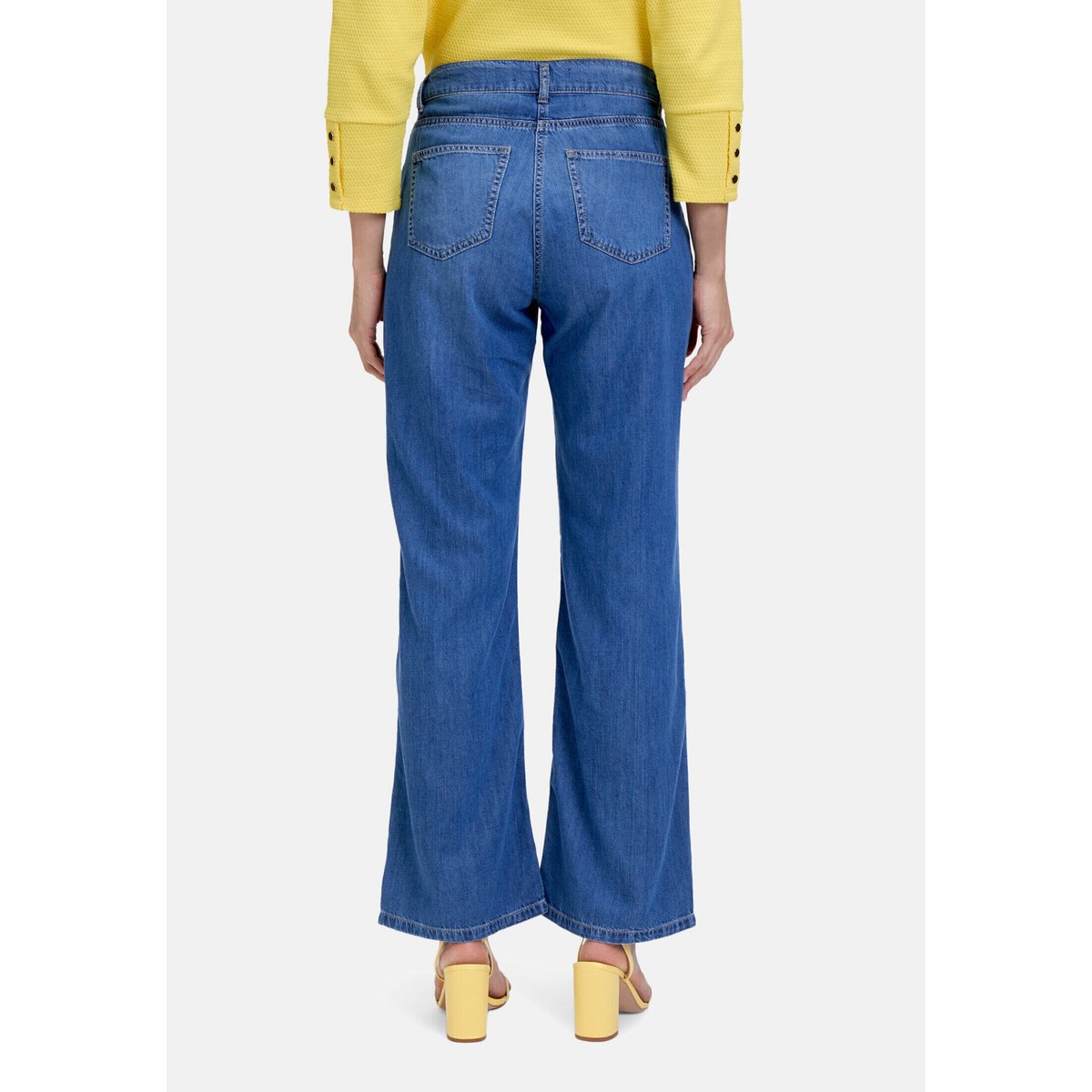 Pantalon casual à effet délavé bleu, BETTY BARCLAY