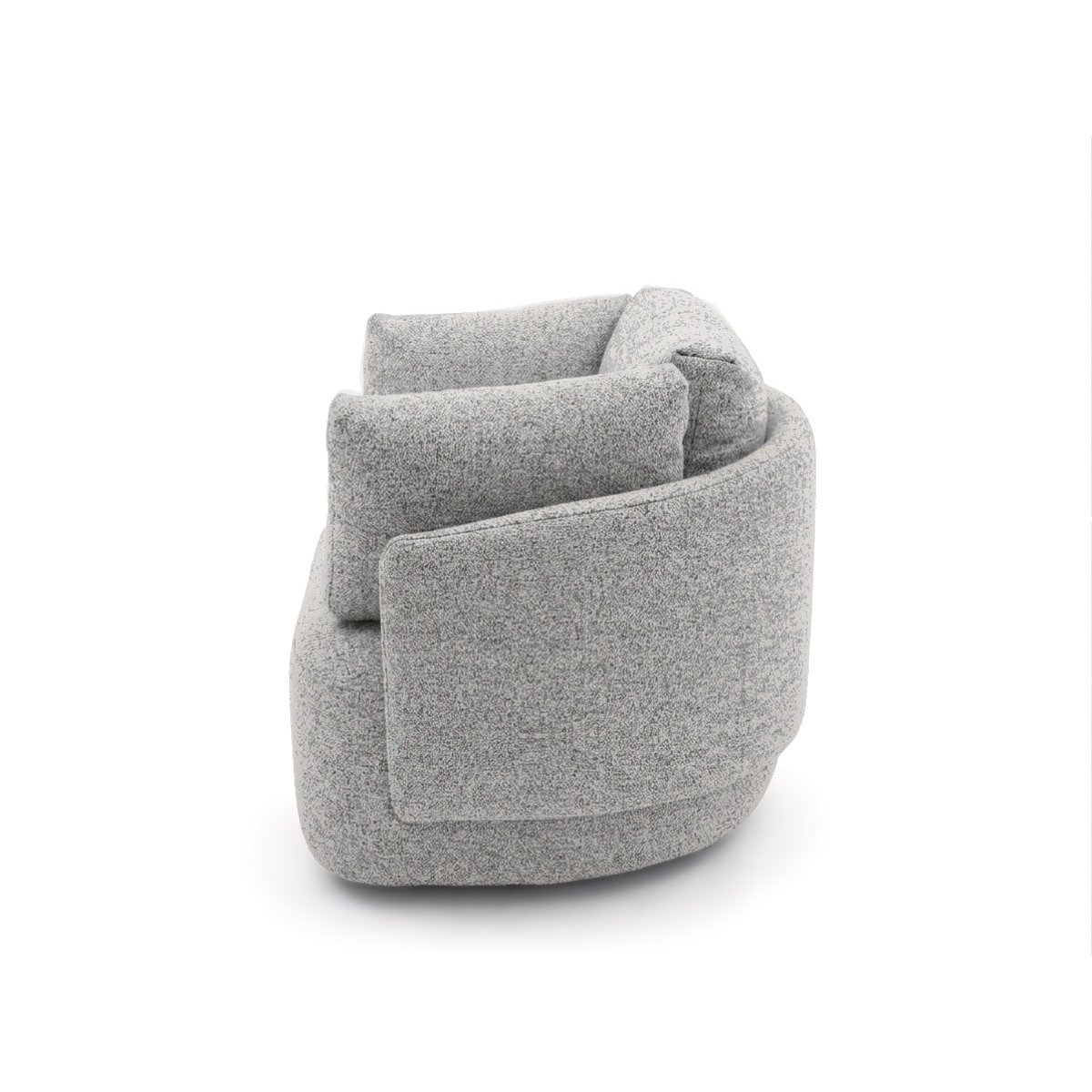 Fauteuil tissu chiné, MARIO gris, BOBOCHIC