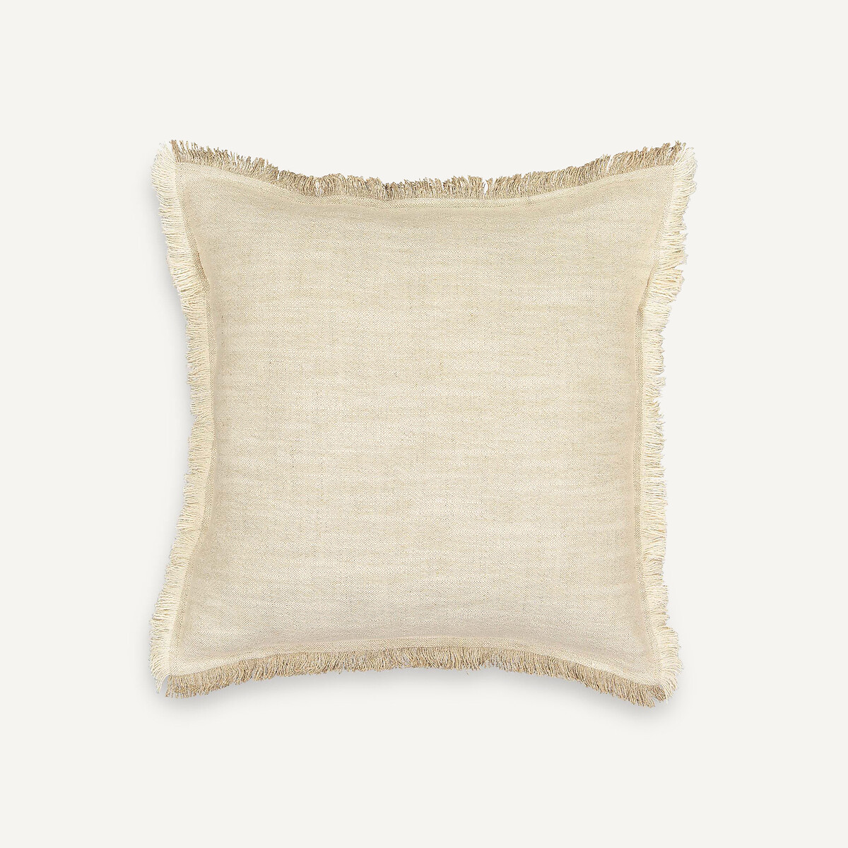 Housse de coussin en lin et coton Kamsy naturel/écru, AM.PM