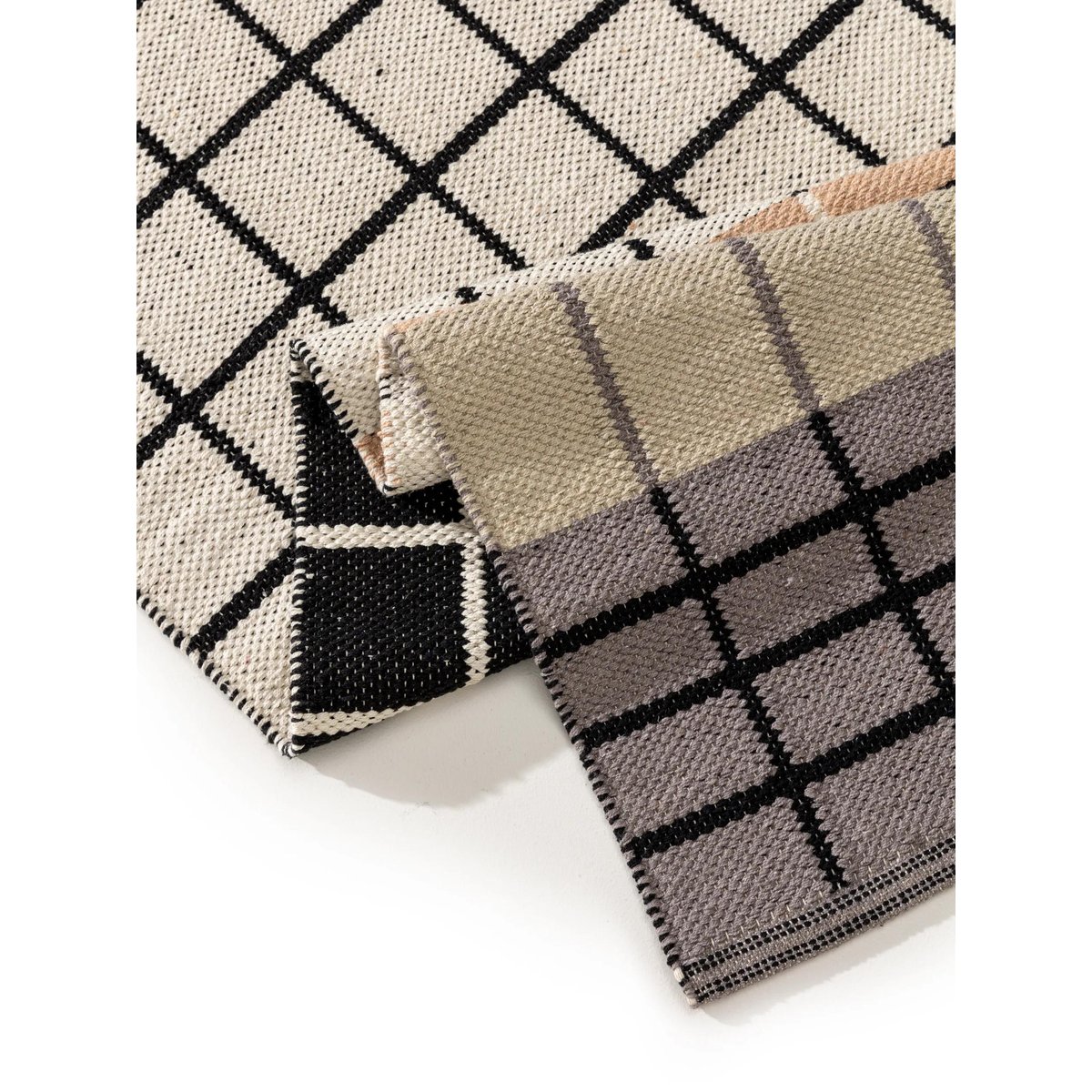 Tapis de couloir tissé main LEANDER gris/blanc, BENUTA