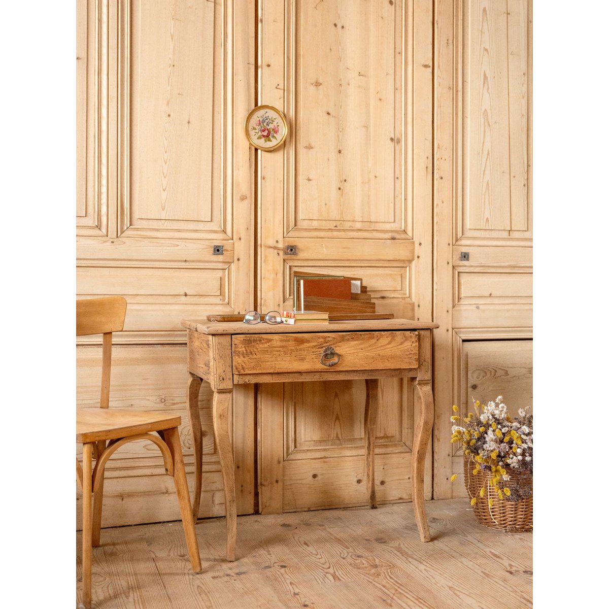 Bureau en bois Edouard N°1042 - Bon état bois foncé, DEBONGOUT