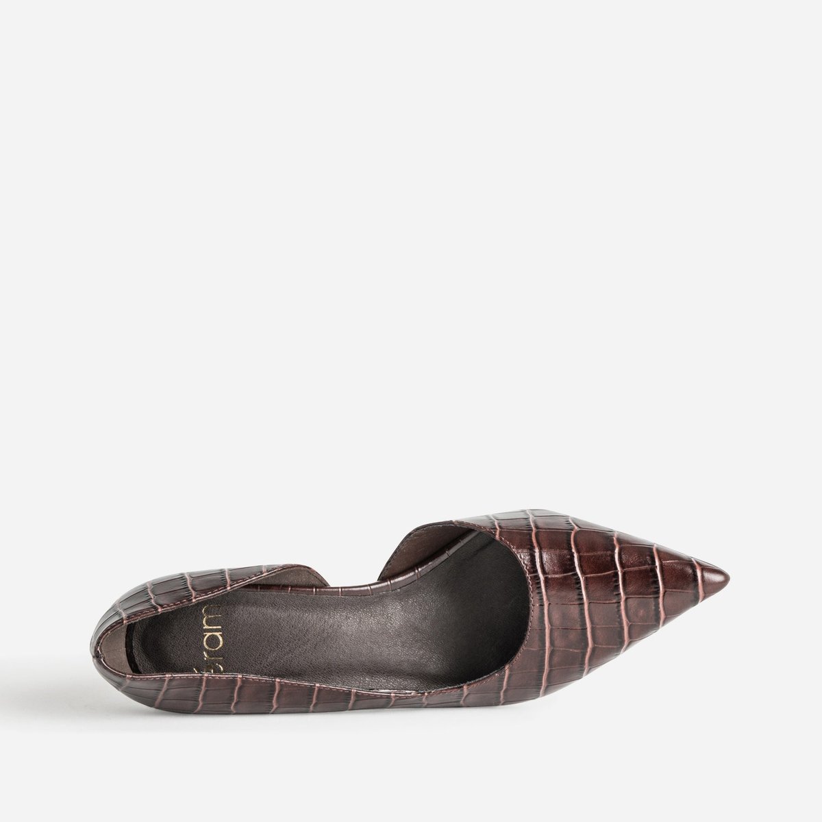 Escarpin en cuir ANOUCK croco marron, ERAM