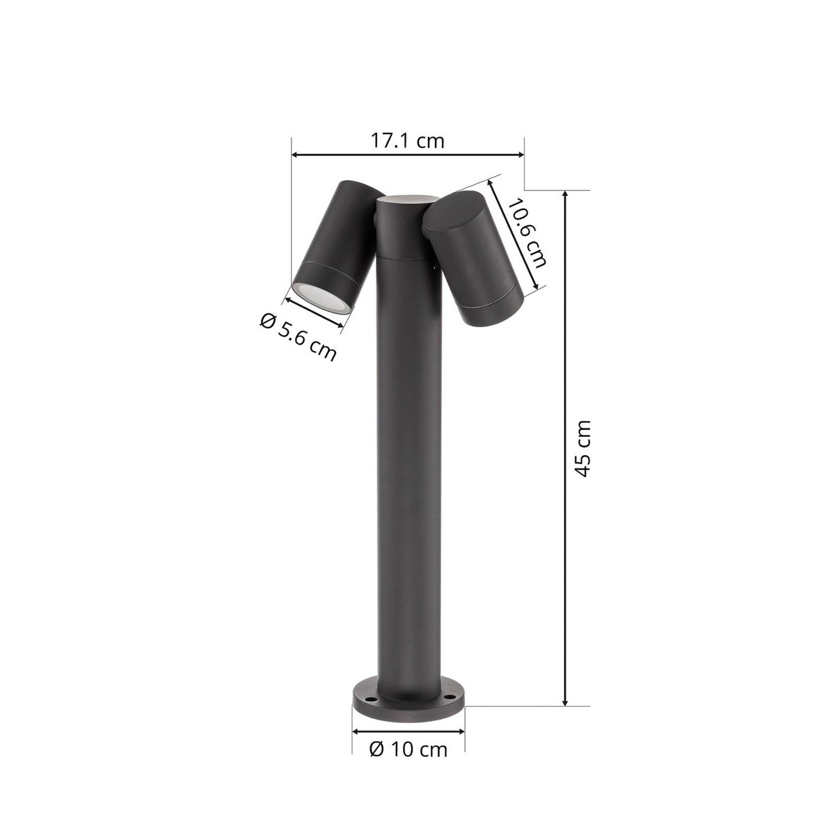 Luminaire extérieur en aluminium moderne anthracite, PRIOS