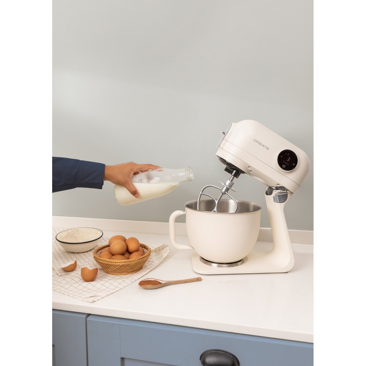 Robot Pâtissier DOWNMIX RETRO blanc cassé, CREATE