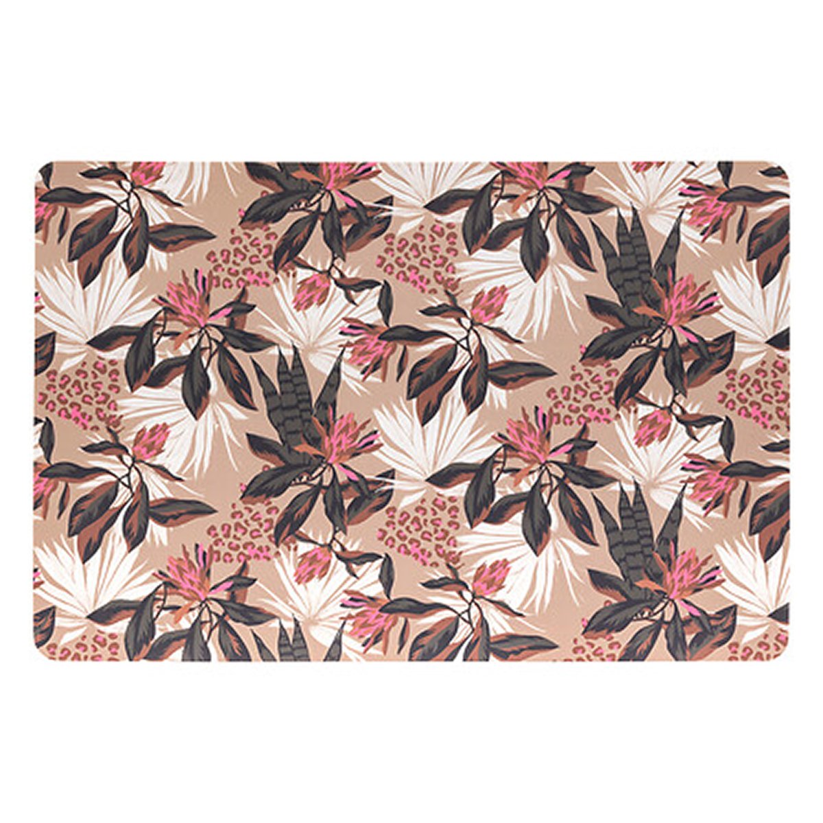 Set de table enduit motif tropical rose boudoir, SECRET DE GOURMET