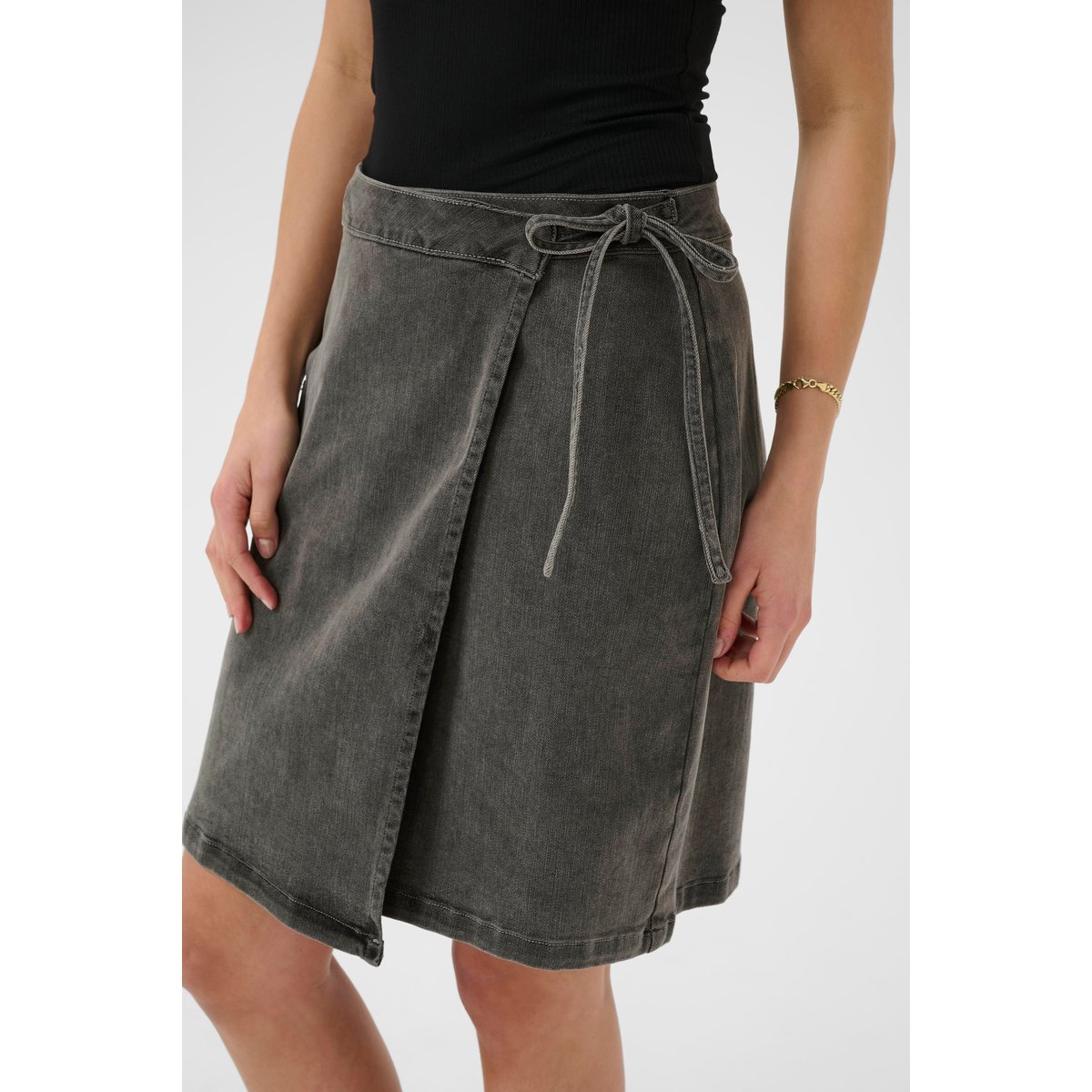 Jupe en jean gris medium grey denim, KAFFE