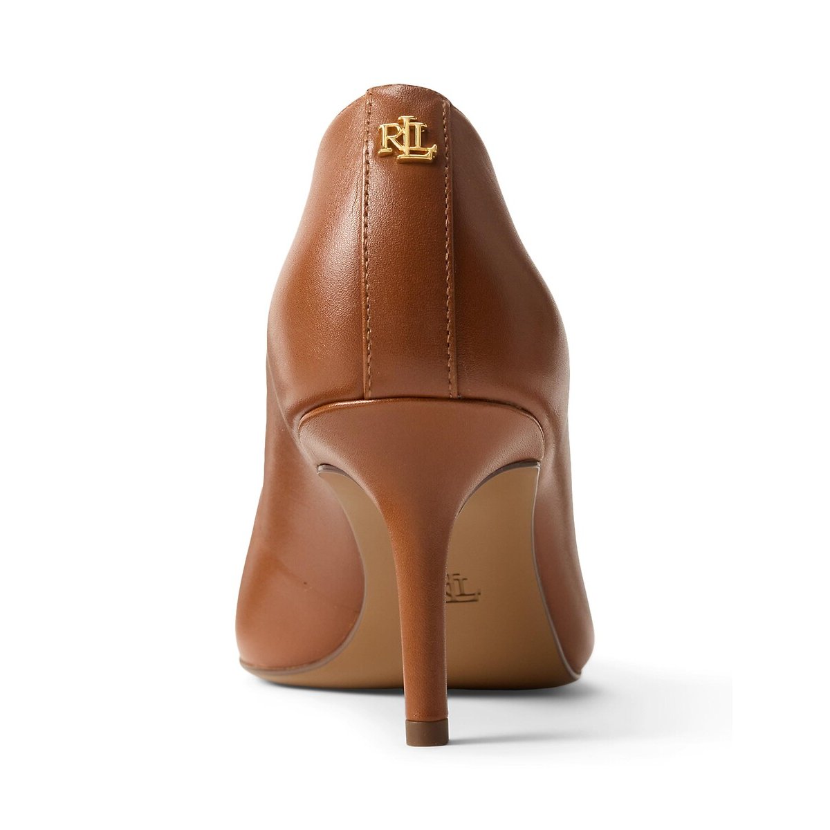 Décolleté Lanette in pelle, tacchi a spillo tan, LAUREN RALPH LAUREN
