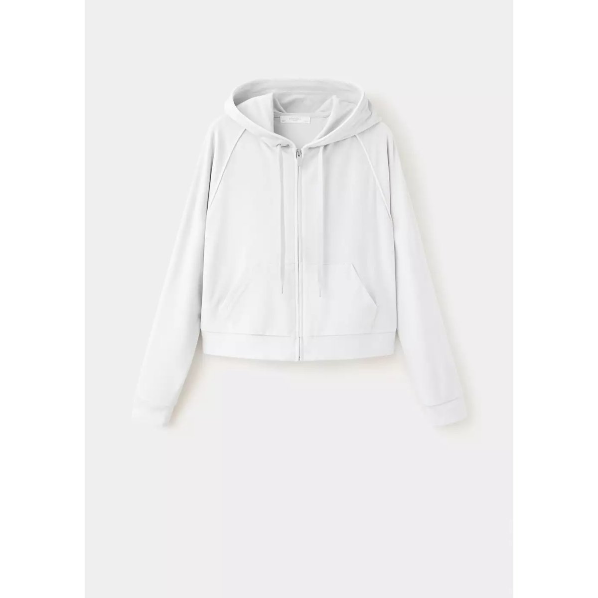 Sweat en velours au toucher doux gris, MANGO