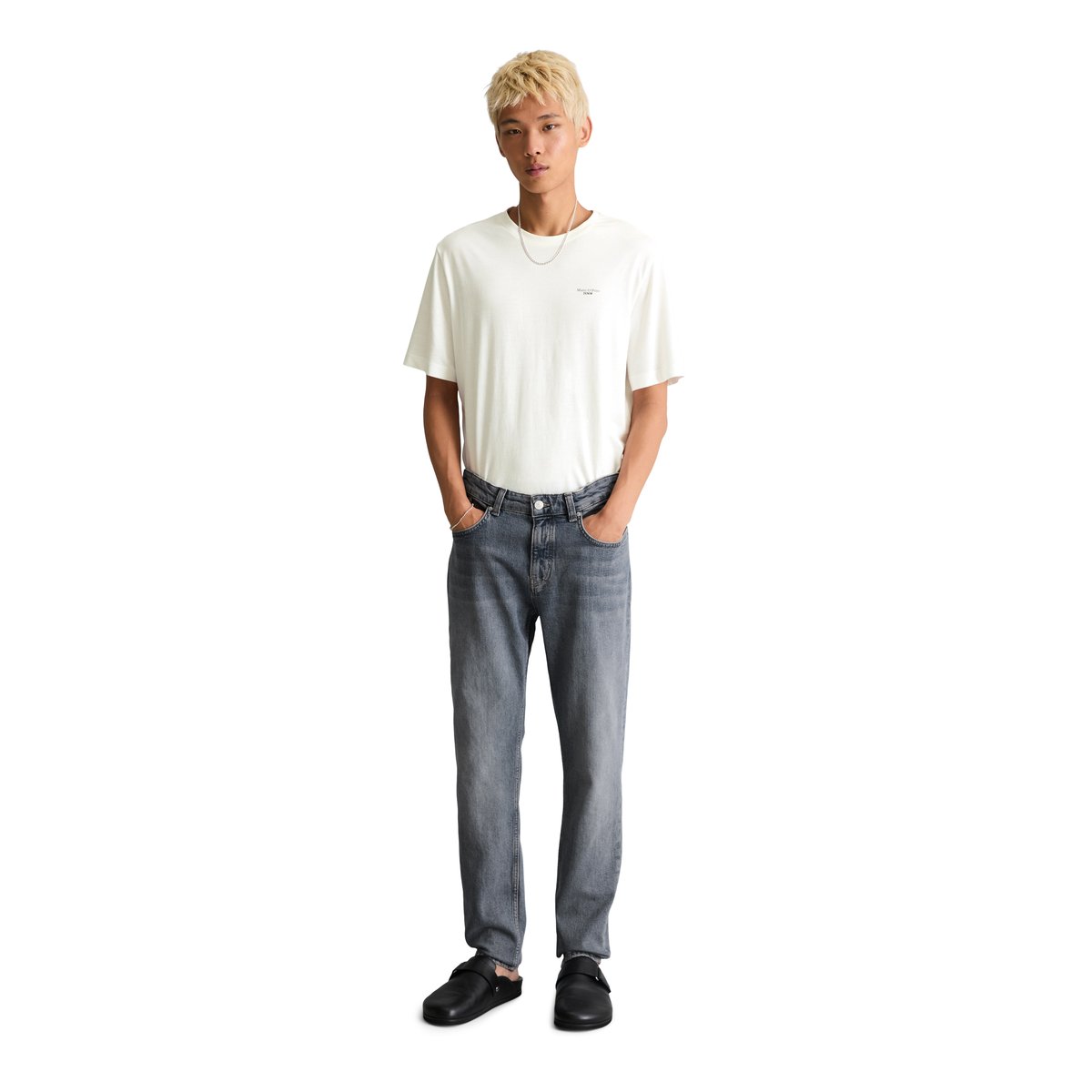 Jeans modèle Aric tapered en coton bio mélangé bleu clair, MARC O’POLO DENIM