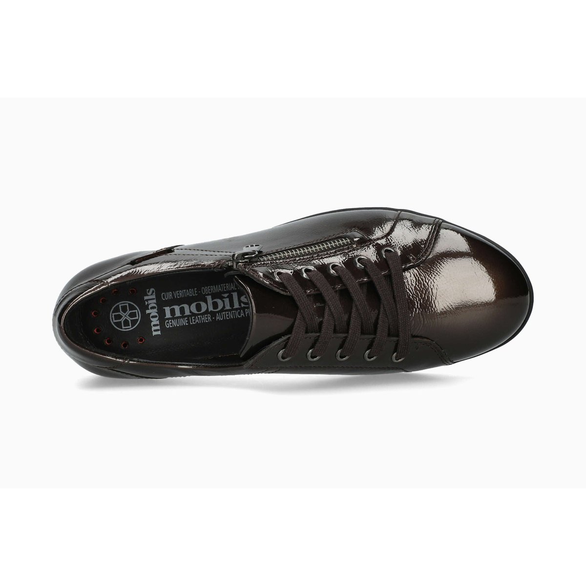 Baskets en cuir NYMA metallique p5150040, MEPHISTO