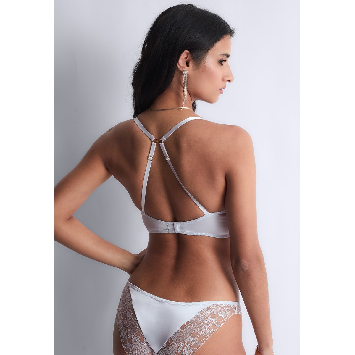 Culotte Italienne Satin Memories bleu, AUBADE
