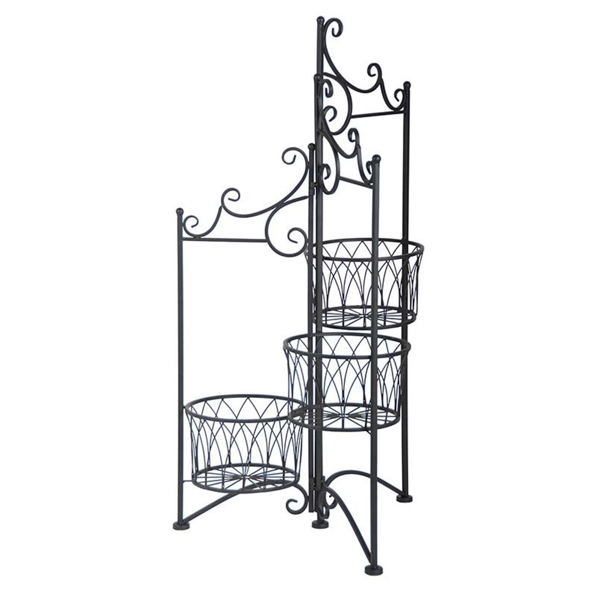 Porte pots pliant en fer forgé 98 cm couleur unique, ESSCHERT DESIGN