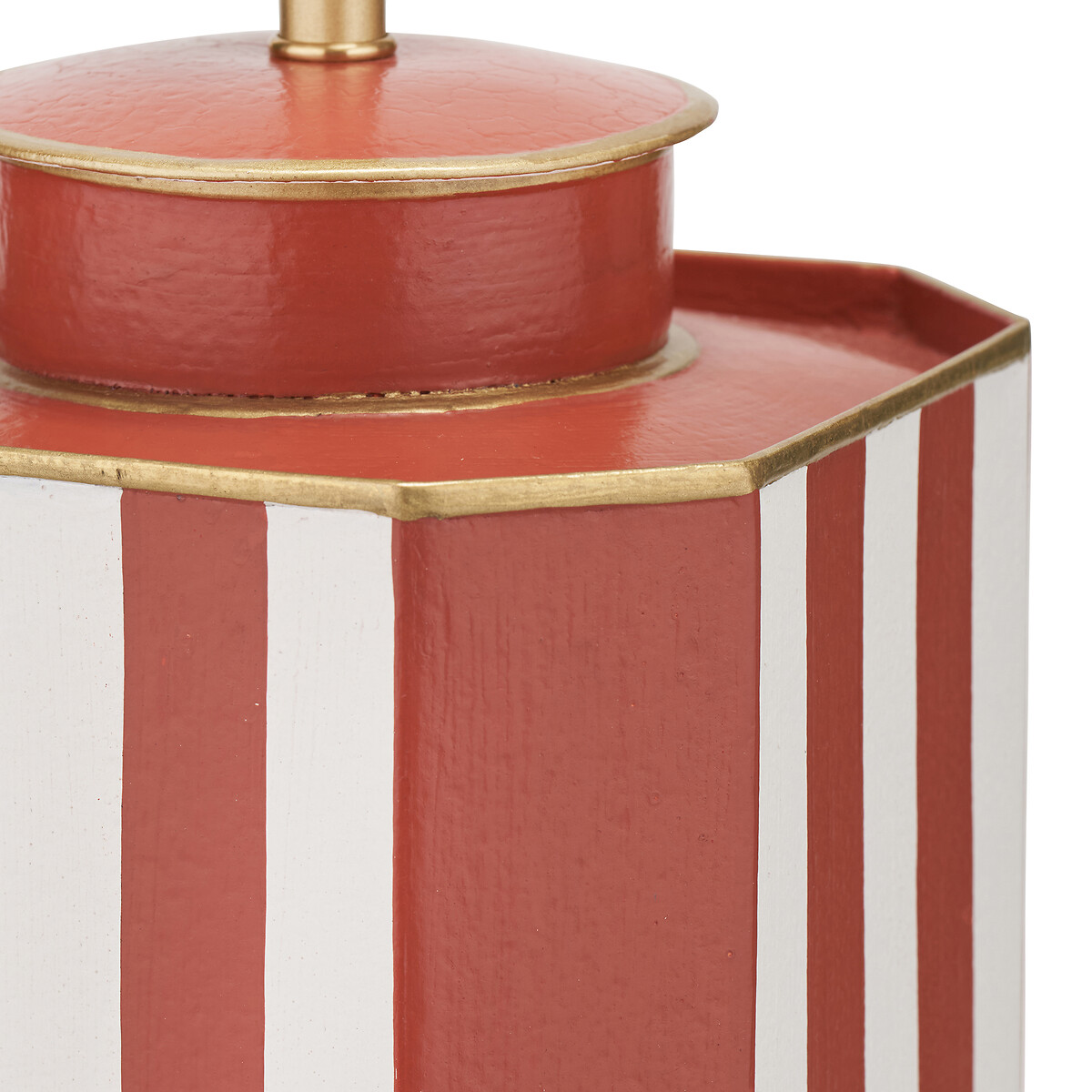Reya Hand Painted Stripe Table Lamp Base cinnamon, ÉDITÉ