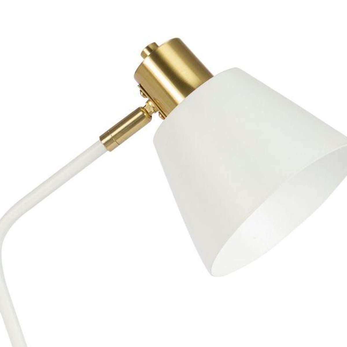 Lampe de bureau métal blanc et doré 31x16x45cm blanc, WADIGA