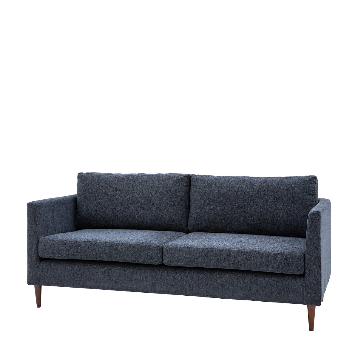 Durants Soft Brushed Nordic 3 Seater Sofa with Dark Wood Legs grey, SO'HOME