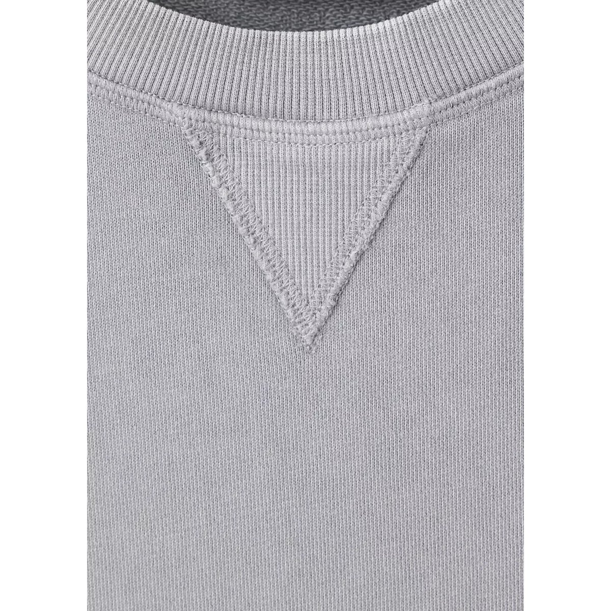 Sweat coton détail empiècement gris, MANGO TEEN
