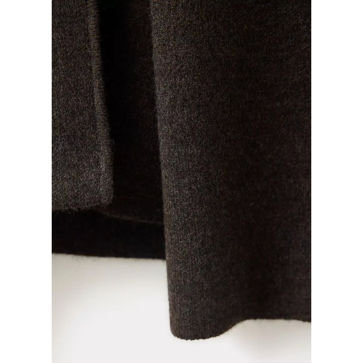 Manteau maille écharpe amovible marron, MANGO