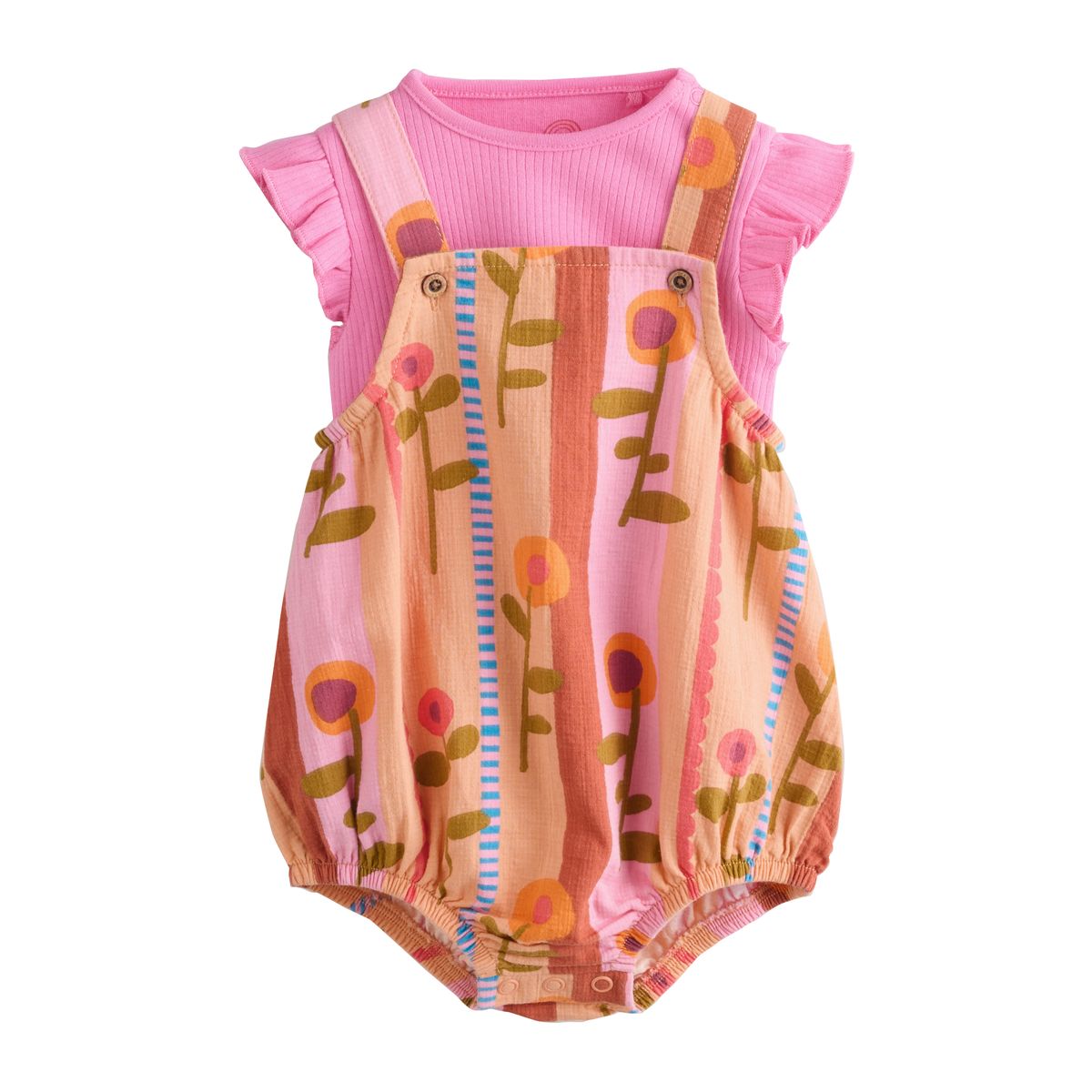 Barboteuse bouffante bébé et body, 2 pièces rose vif, NEXT