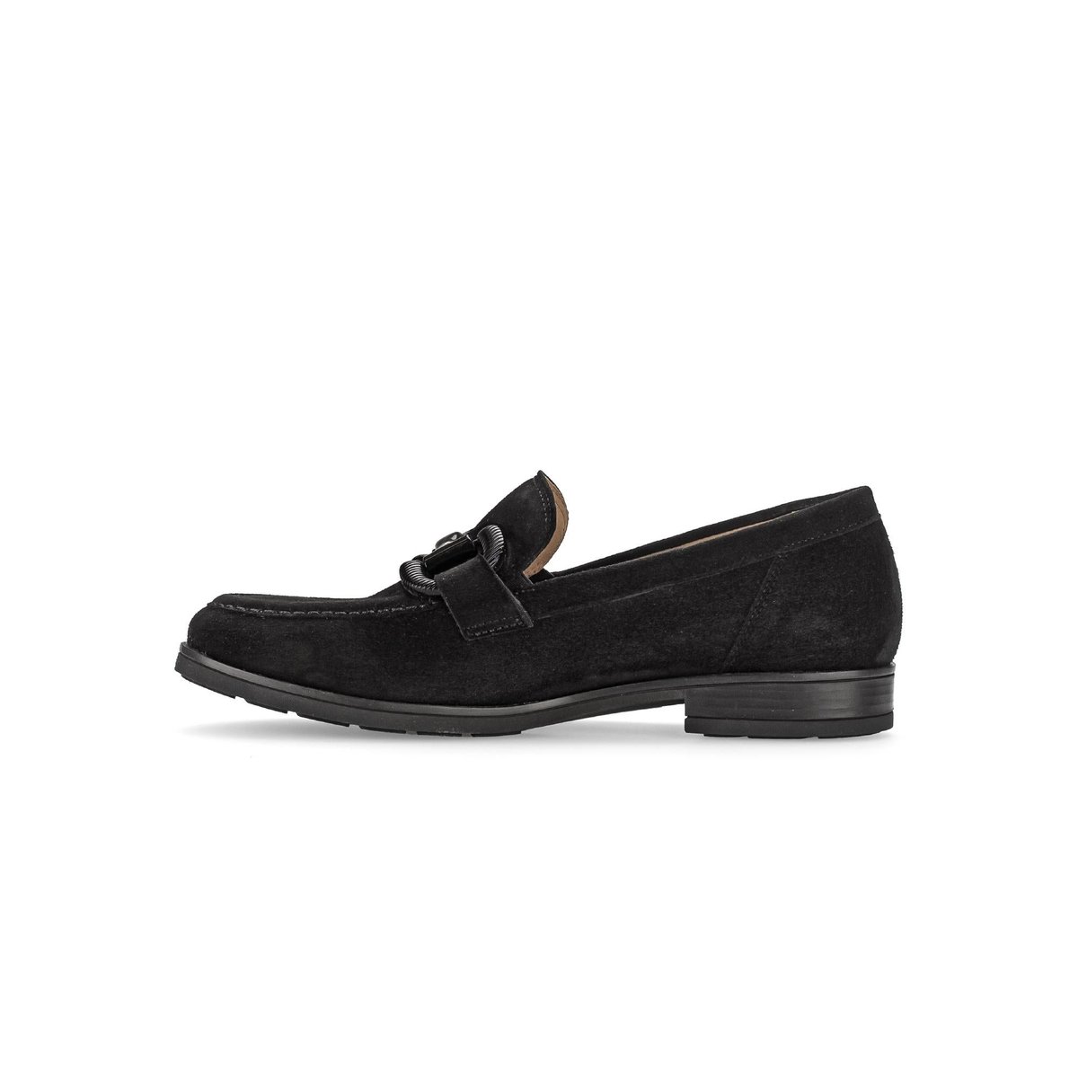 Ballerines en cuir lisse à talon décroché noir velours, GABOR