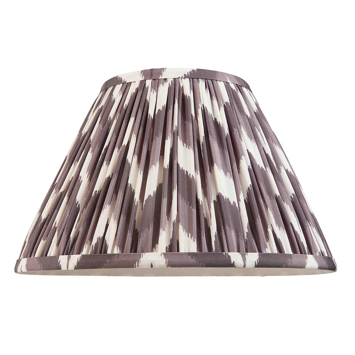 30cm Zigzag Light Shade in Pleated Fabric grey, ÉDITÉ