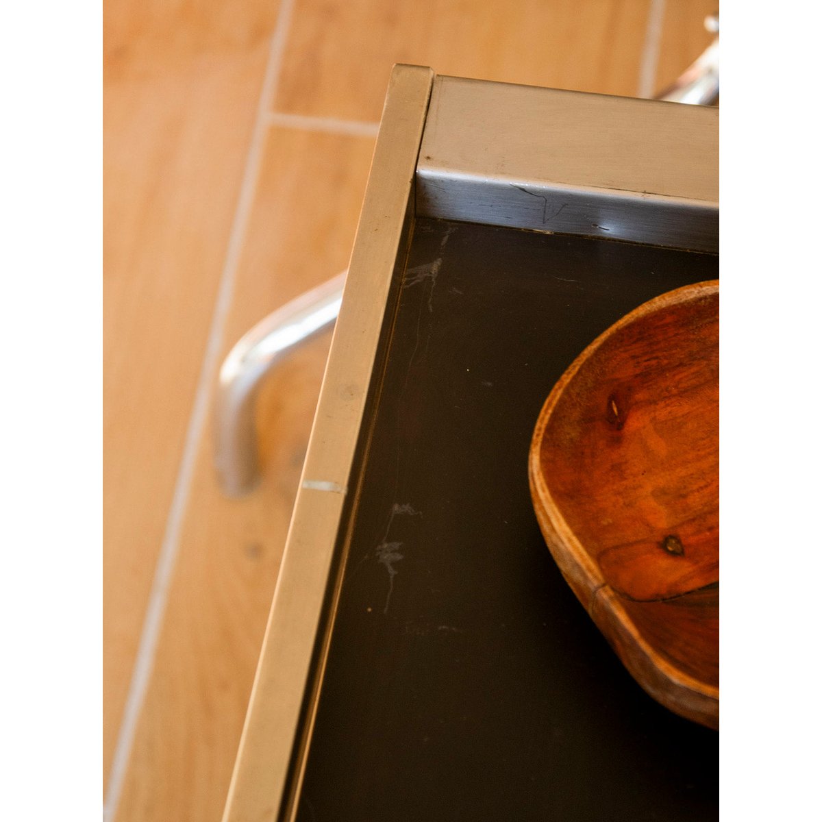 Desserte en inox pliable Anouk N°392 - Bon état noir, DEBONGOUT