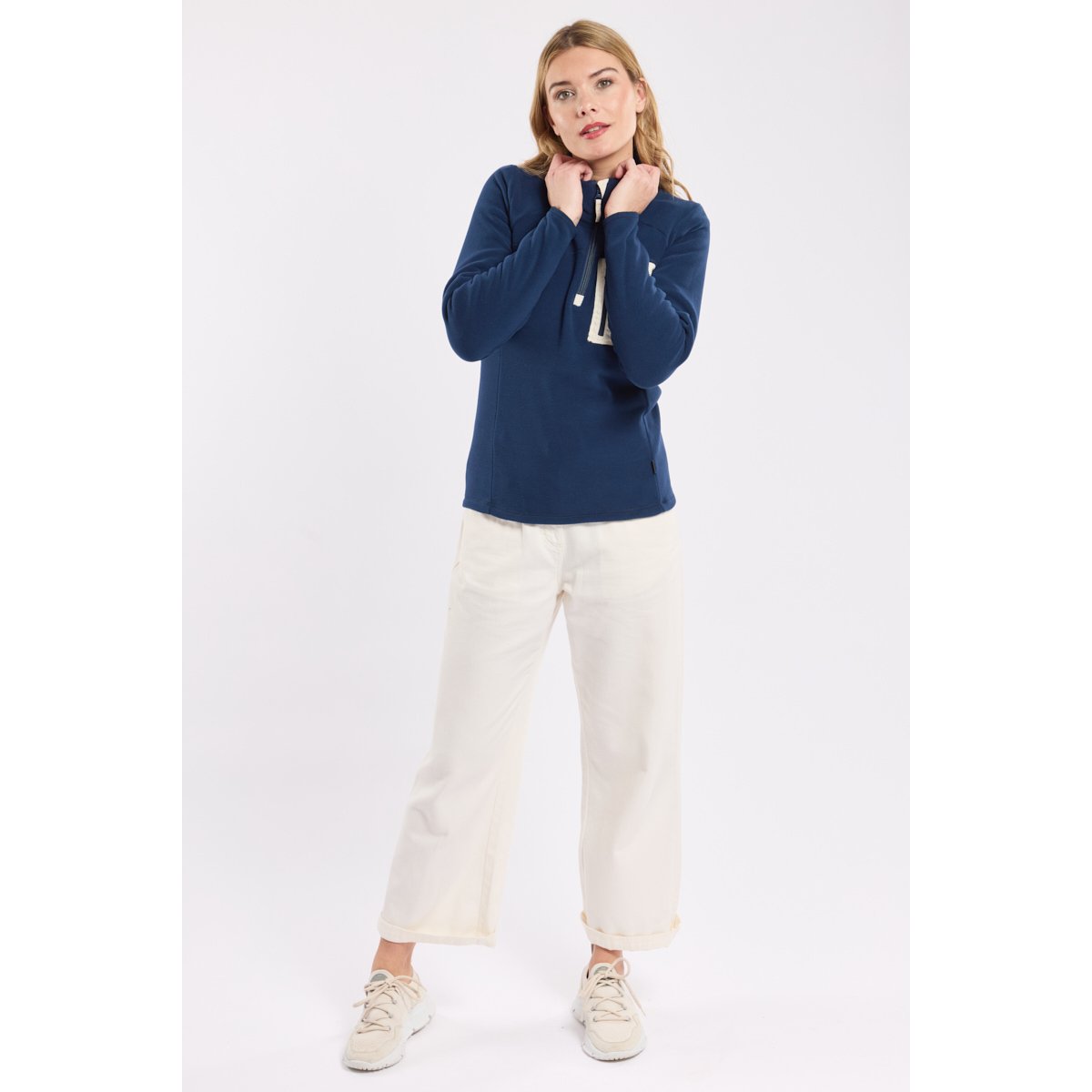 Sweat polaire zippé en Micropolaire Polartec® MOLENE navy, BERMUDES