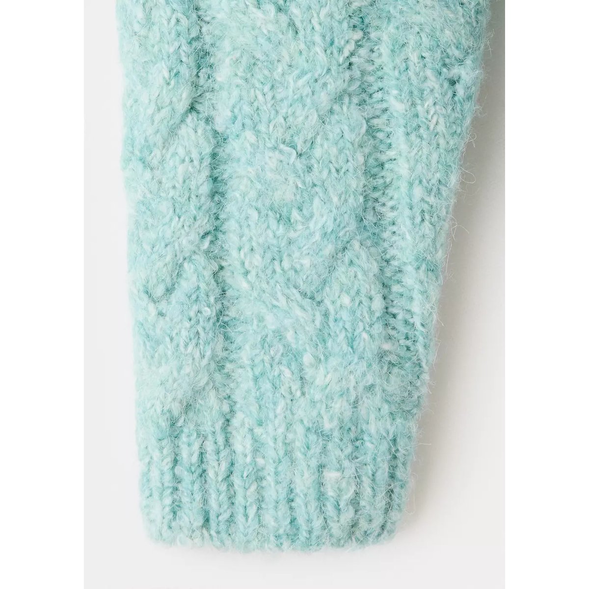 Pull-over maille tressée vert d´eau, MANGO BABY