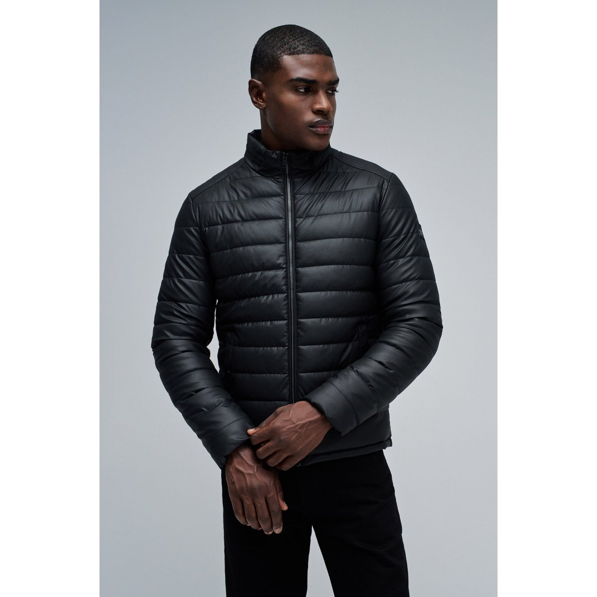 VESTE METELASSÉE EFFET CUIR noir, SALSA JEANS